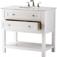 White vanity with one drawer