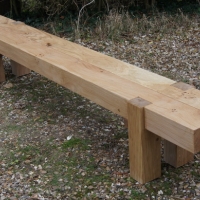 Solid garden bench