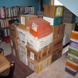 Boxes to sort through