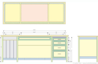 Sewing cabinet design