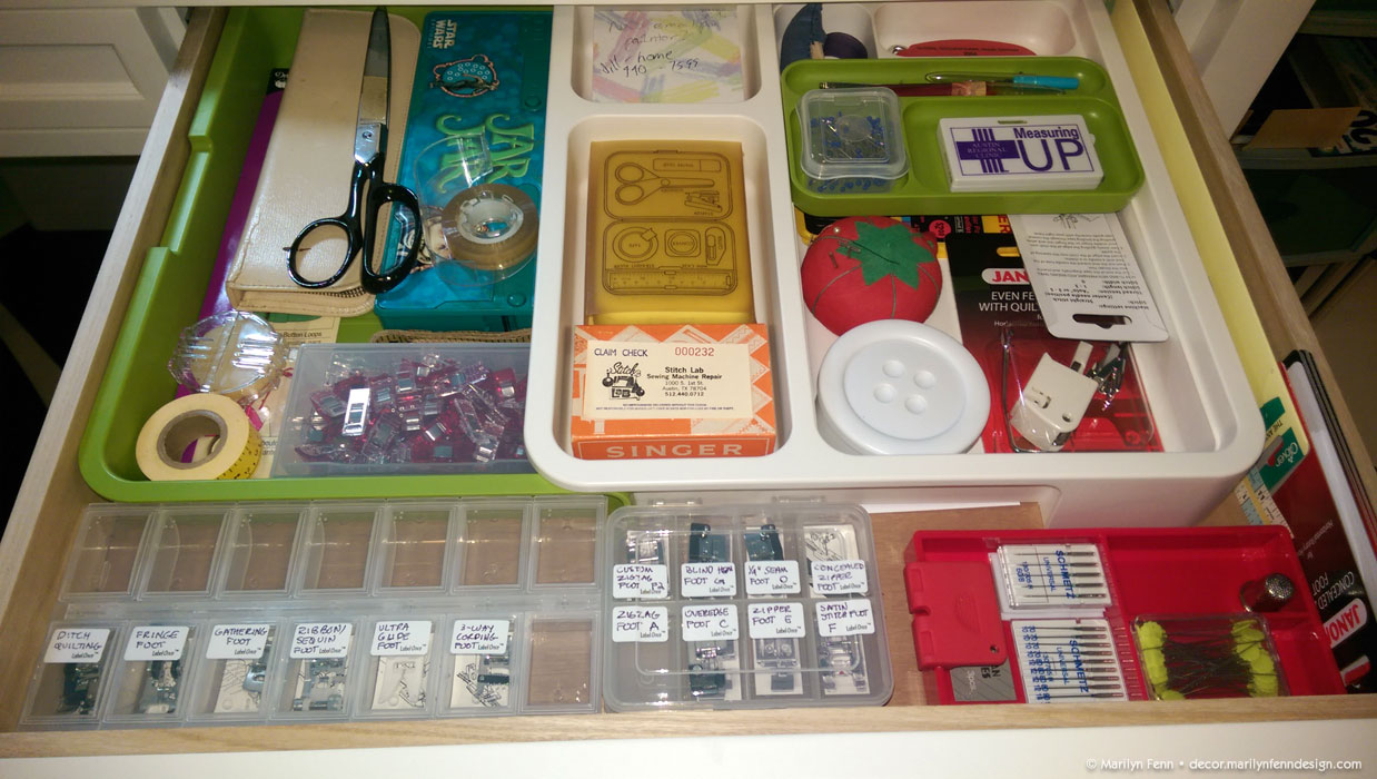 Tools and sewing supplies storage