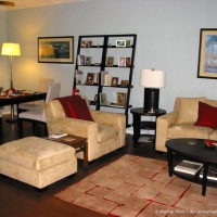 Shelves, chair and new side table