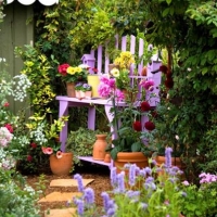 colorful-potting-bench